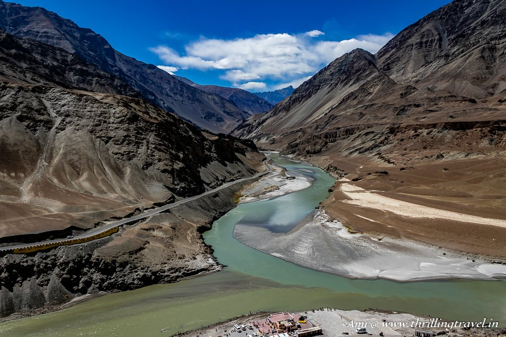 Confluence point of Indus River and Zanskar River